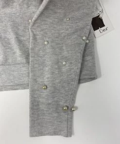 Dex Long Sleeve Boat Neck Pearl Embellishment Sweater Top * Last Chance Women