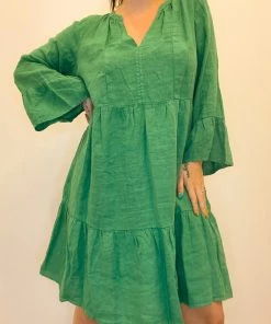 Velvet Aurora Lined Tiered Dress Women