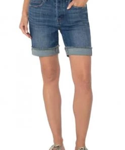 Liverpool Keep Boyfriend Short With Fray Cuff Women