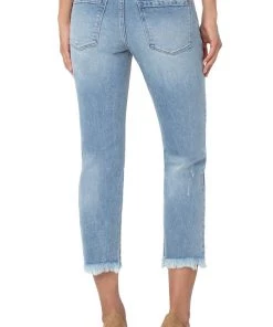 Women Liverpool Kennedy Crop Straight With Fray Hem - Lexington 6 Women Liverpool Kennedy Crop Straight With Fray Hem - Lexington