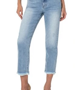 Women Liverpool Kennedy Crop Straight With Fray Hem - Lexington