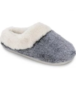 Lemon Tipped Fur Scuff Slipper