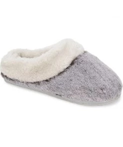 Lemon Tipped Fur Scuff Slipper