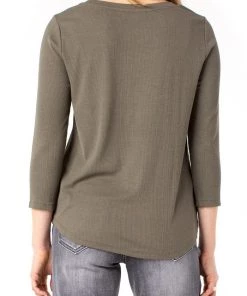 Liverpool 3/4 Sleeve Knit Tee 16 Liverpool 3/4 Sleeve Knit Tee