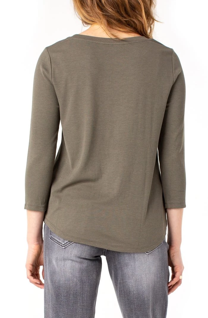 Liverpool 3/4 Sleeve Knit Tee 8 Liverpool 3/4 Sleeve Knit Tee