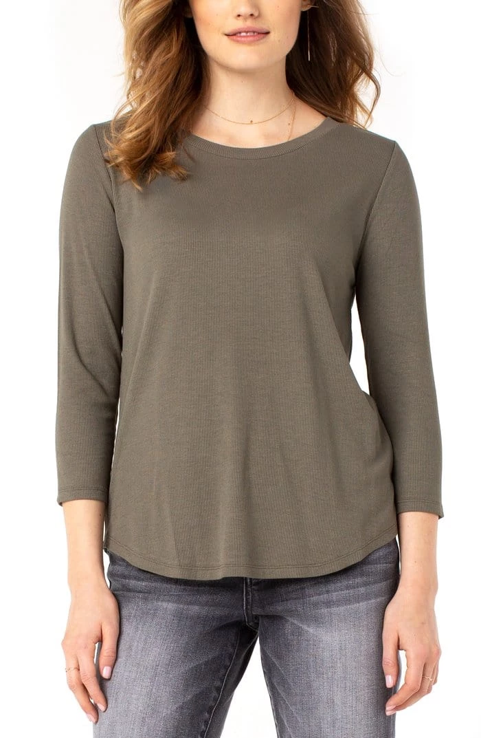 Liverpool 3/4 Sleeve Knit Tee 6 Liverpool 3/4 Sleeve Knit Tee