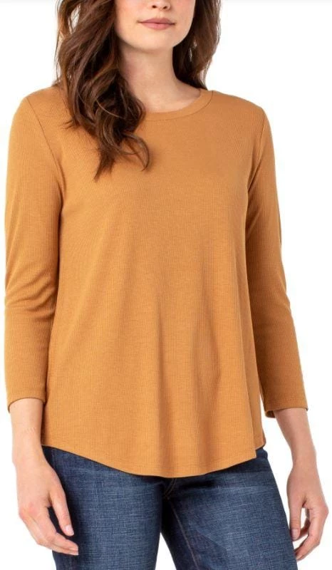 Liverpool 3/4 Sleeve Knit Tee 10 Liverpool 3/4 Sleeve Knit Tee