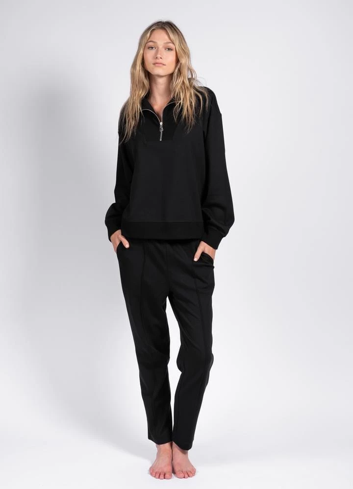 Latte Love Women's Ponte Mock Neck 5 Latte Love Women's Ponte Mock Neck