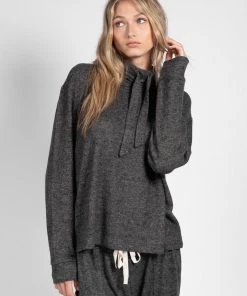 Latte Love Cloud Funnel Neck Top