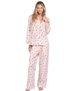 Latte Love Women's Poplin LS & Pant Set Women's Pajamas & Loungewear