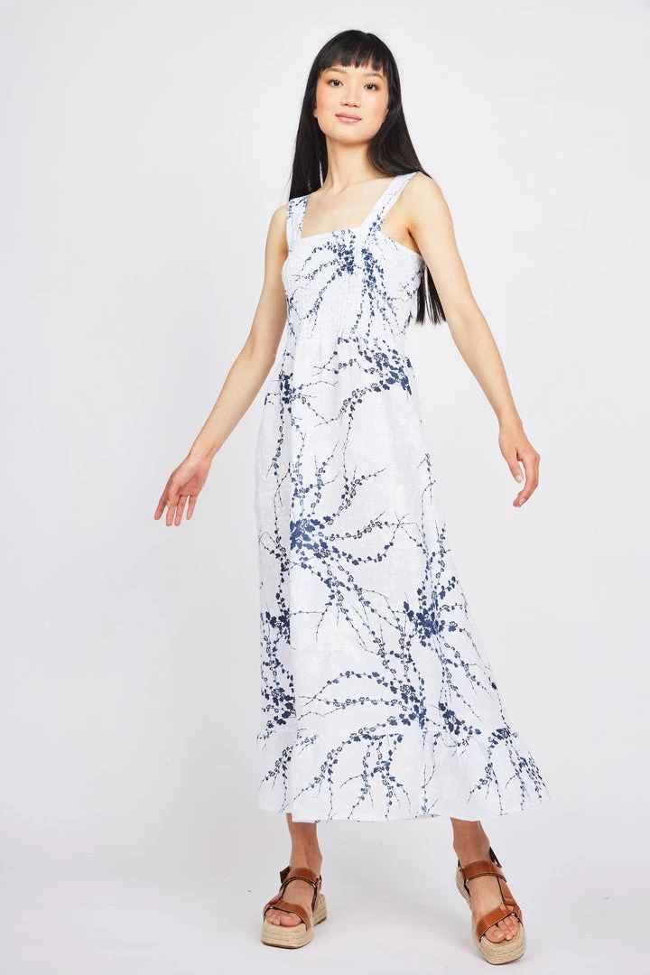 Pistache Bunched Top Linen Dress 3 Pistache Bunched Top Linen Dress