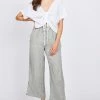 Pistache Cropped Drawstring Top
