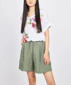 Pistache Linen Shorts 8 Pistache Linen Shorts