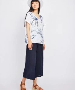 Pistache Linen And Woven Top