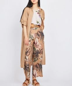 Pistache Maxi Linen Blouse Dress