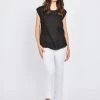 Pistache Pull-On Linen Straight Pant