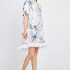 Pistache Ruffle Linen Dress
