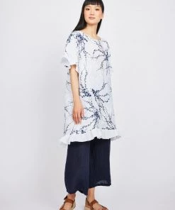 Pistache Ruffle Linen Dress