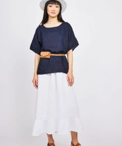 Pistache Short Sleeve Linen Top