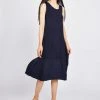 Pistache Viscose Dress With Crepe Bottom