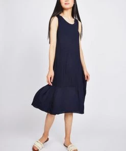 Pistache Viscose Dress With Crepe Bottom