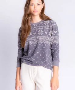 PJ Salvage Frosted Fairisle Long Sleeve Top