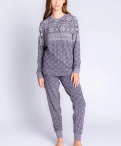 PJ Salvage Frosted Fairisle Long Sleeve Top