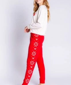PJ Salvage Frosted Fairisle Snowflakes Banded Pant