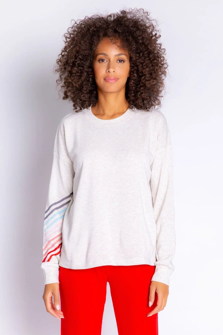 PJ Salvage Happy Vibes Stripes Long Sleeve Top 3 PJ Salvage Happy Vibes Stripes Long Sleeve Top