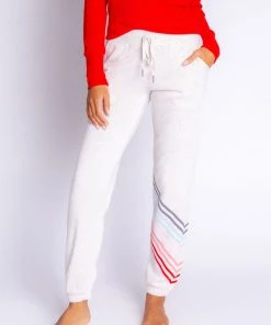 PJ Salvage Happy Vibes Stripes Banded Jammie Pant 7 PJ Salvage Happy Vibes Stripes Banded Jammie Pant