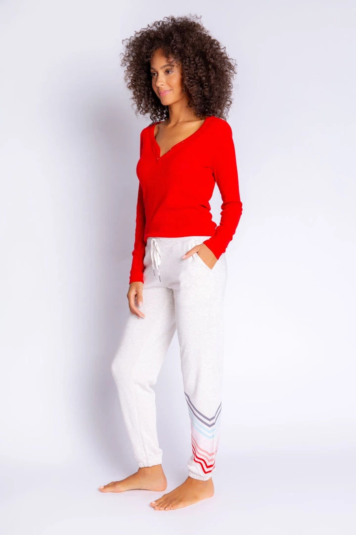 PJ Salvage Happy Vibes Stripes Banded Jammie Pant 4 PJ Salvage Happy Vibes Stripes Banded Jammie Pant