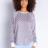 PJ Salvage Winter Woods Dots Long Sleeve Top