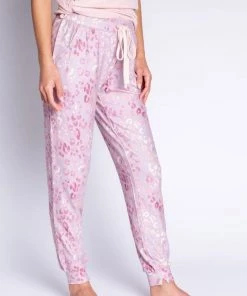 PJ Salvage Cabin Cozy Leopard Band Pant