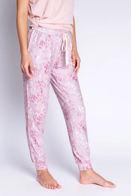 PJ Salvage Cabin Cozy Leopard Band Pant 3 PJ Salvage Cabin Cozy Leopard Band Pant