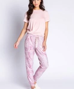 PJ Salvage Cabin Cozy Leopard Band Pant