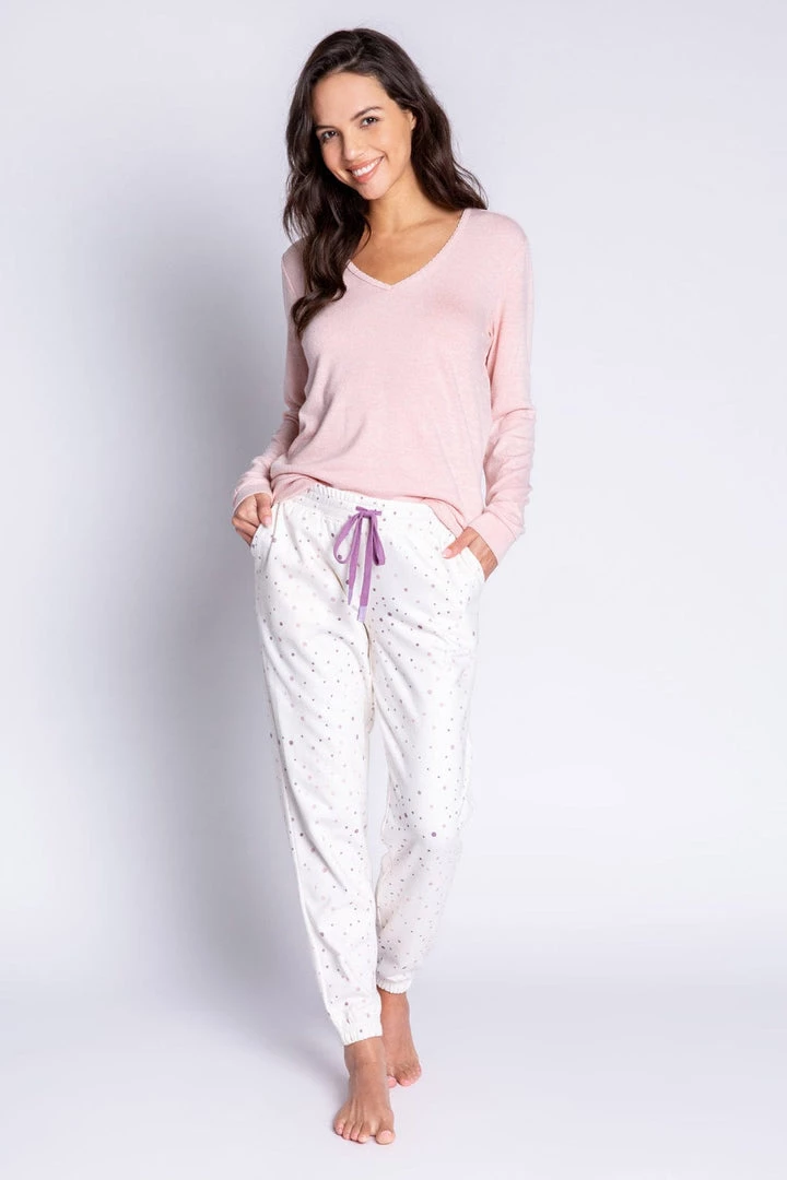 PJ Salvage Cabin Cozy Dots Band Pant 3 PJ Salvage Cabin Cozy Dots Band Pant