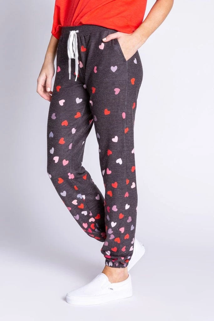 PJ Salvage Kiss Me Goodnight Hearts Banded Pant 3 PJ Salvage Kiss Me Goodnight Hearts Banded Pant