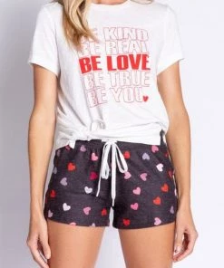 PJ Salvage Kiss Me Goodnight Be Love Short Sleeve