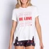 PJ Salvage Kiss Me Goodnight Be Love Short Sleeve 2 PJ Salvage Kiss Me Goodnight Be Love Short Sleeve