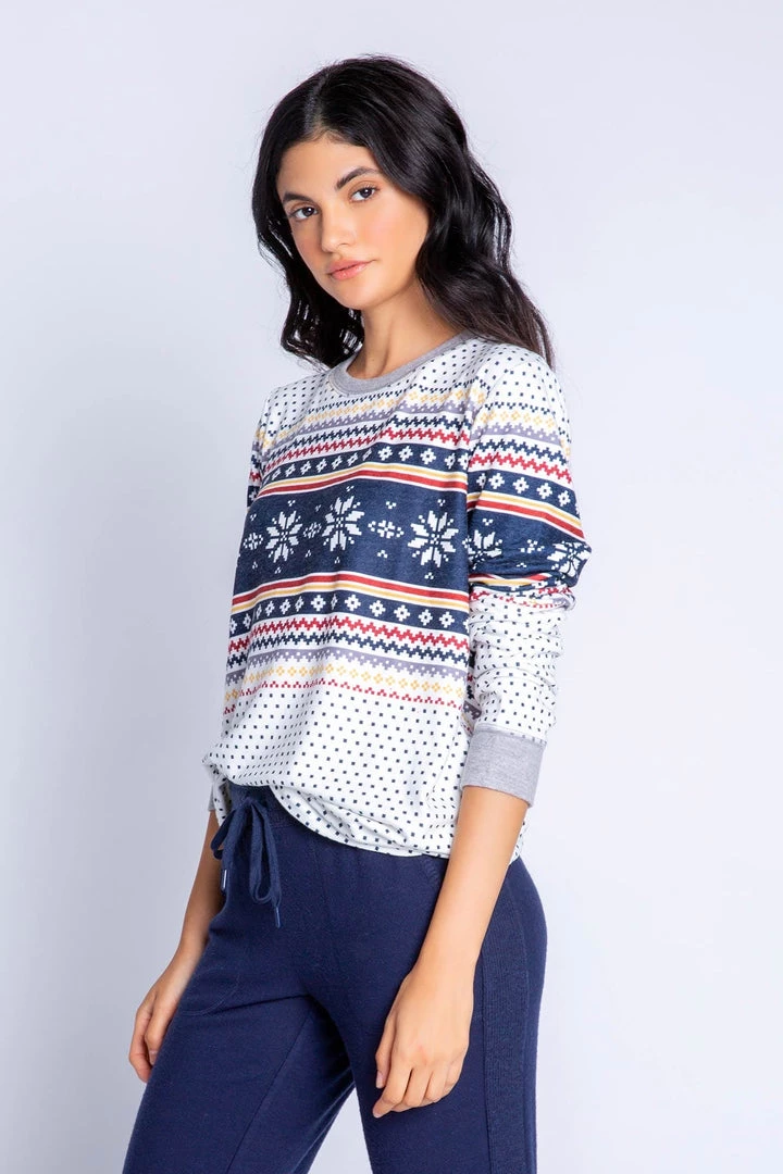PJ Salvage Let's Get Toasty Fair Isle Long Sleeve Top 4 PJ Salvage Let's Get Toasty Fair Isle Long Sleeve Top