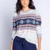 PJ Salvage Let's Get Toasty Fair Isle Long Sleeve Top