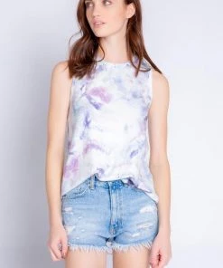 PJ Salvage Melting Crayons Tie Dye Tank 8 PJ Salvage Melting Crayons Tie Dye Tank