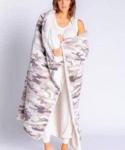 PJ Salvage Cozy Camo Blanket