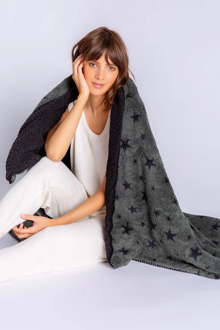 PJ Salvage Cozy Stars Blanket 3 PJ Salvage Cozy Stars Blanket