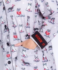 PJ Salvage Flannel Sneaker Dogs PJ Set