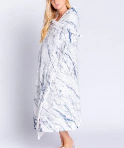 PJ Salvage Luxe Plush Blanket - Marble Ivory