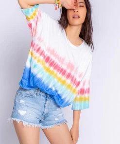 PJ Salvage Rainbow Sunsets - Tie Dye Short Sleeve T-Shirt