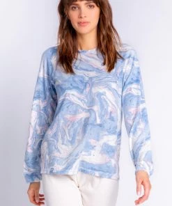 PJ Salvage Swirls Long Sleeve Top