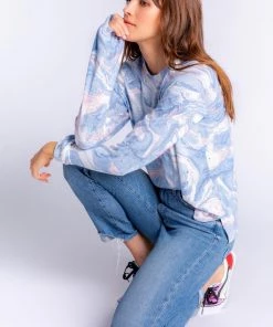 PJ Salvage Swirls Long Sleeve Top
