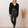 Yoga Jeans High-Rise Skinny Jean - Ponte Charcoal Wool * Last Chance